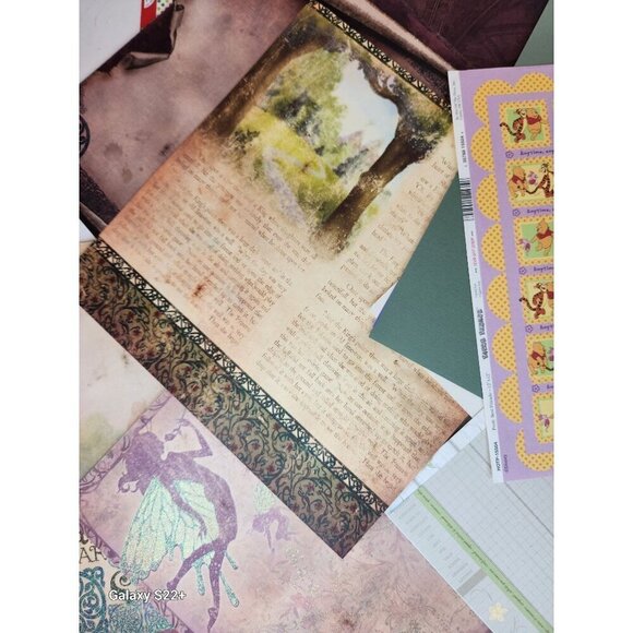 Assorted 12"x12" Scrapbook Paper Collection - Patterns Textures & Designs 5 lbs - Picture 4 of 9